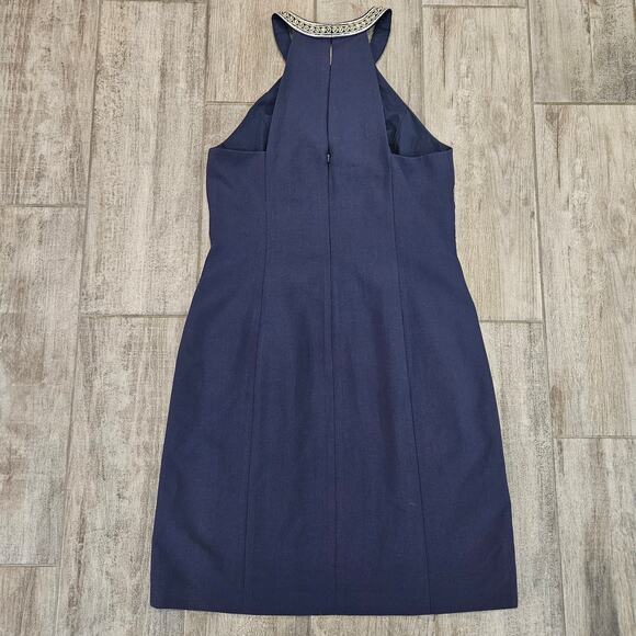 Lilly Pulitzer Benita Embellished Shift Dress Women 10 Blue Cocktail Preppy Glam - Picture 10 of 15